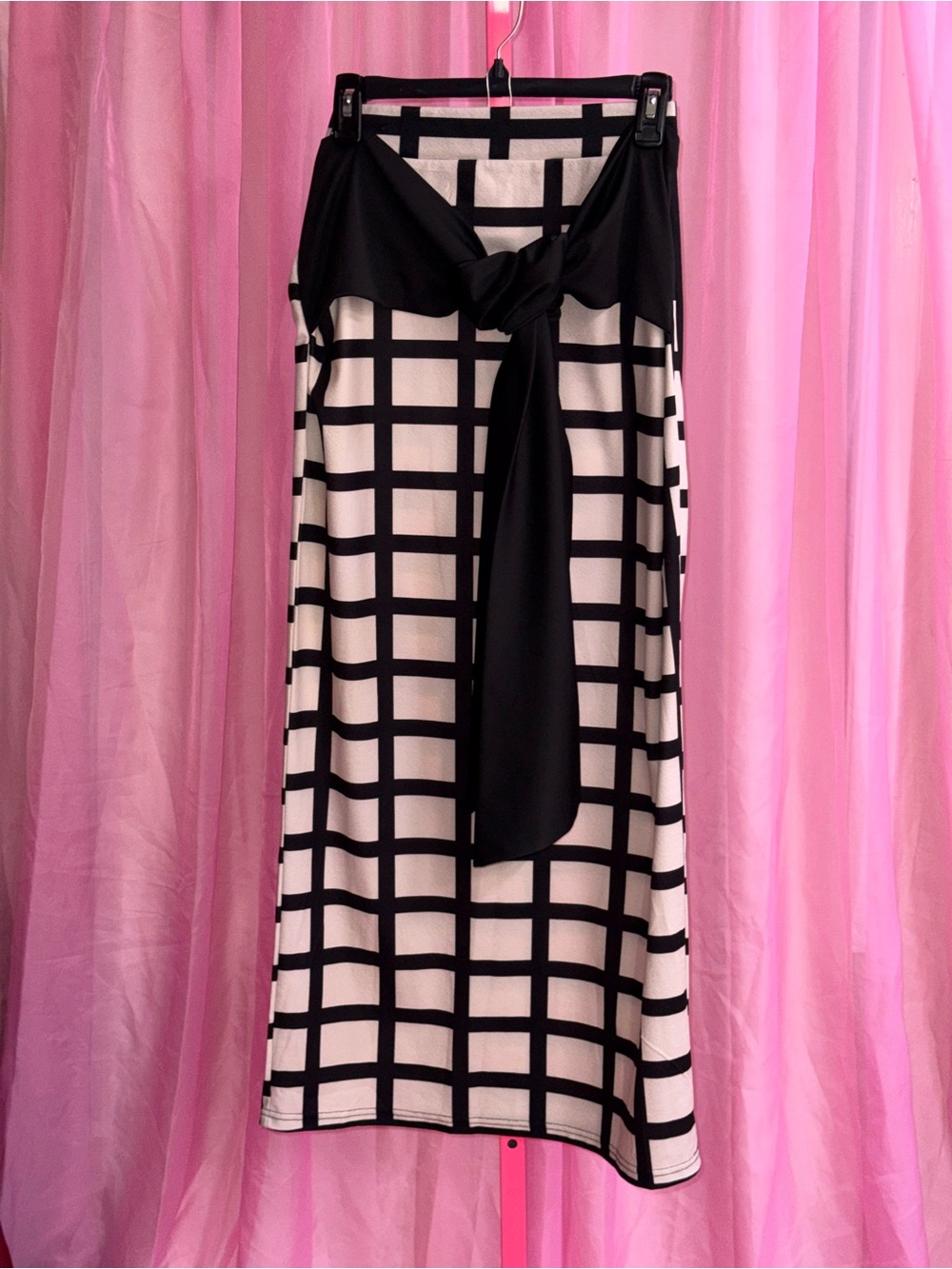 SHEIN Privé Plus - 4XL - Grid Belted Bodycon Skirt